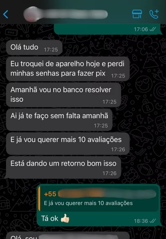 Depoimento de cliente satisfeito com retorno ao comprar avaliações Google - cliente querendo mais 10 avaliações Depoimento de cliente satisfeito com retorno ao comprar avaliações Google - cliente querendo mais 10 avaliações